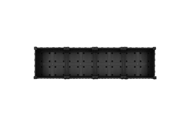højbed 160x40x23 cm polypropylen - Sort - Havemøbler - Øvrigt havetilbehør - Tilbehør udendørs - Havekrukker