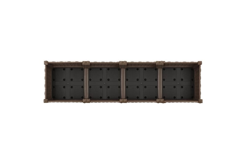 højbed 160x40x23 cm polypropylen - Brun - Havemøbler - Øvrigt havetilbehør - Tilbehør udendørs - Havekrukker