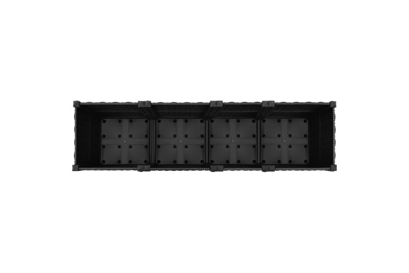 højbed 160x40x38 cm polypropylen - Sort - Havemøbler - Øvrigt havetilbehør - Tilbehør udendørs - Havekrukker
