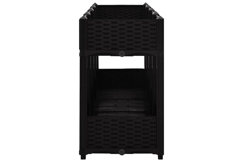 højbed 160x40x71 cm polypropylen - Sort - Havemøbler - Øvrigt havetilbehør - Tilbehør udendørs - Havekrukker
