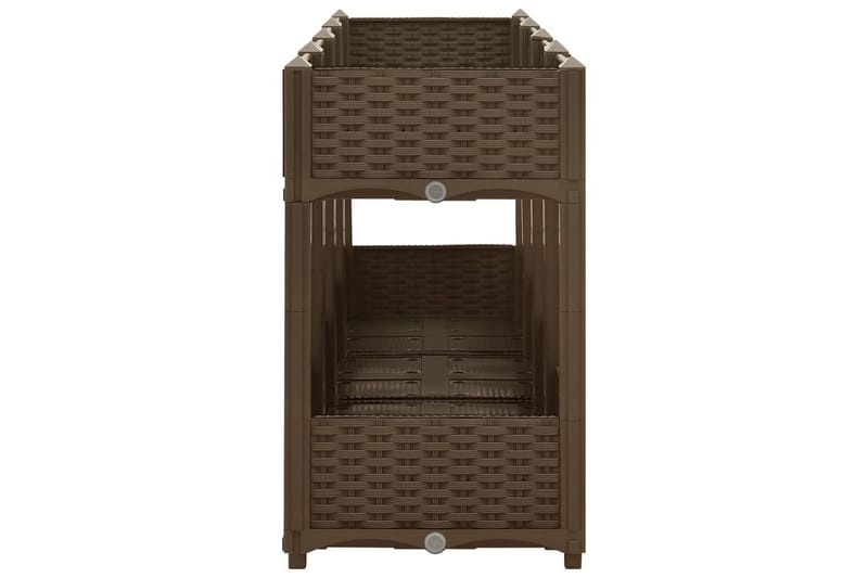 højbed 160x40x71 cm polypropylen - Brun - Havemøbler - Øvrigt havetilbehør - Tilbehør udendørs - Havekrukker
