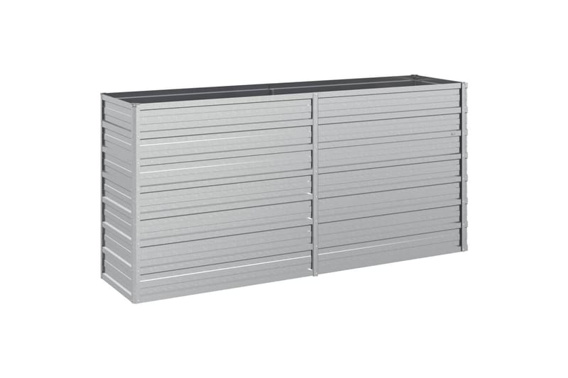 højbed 160x40x77 cm galvaniseret stål sølvfarvet - Sølv - Havemøbler - Øvrigt havetilbehør - Tilbehør udendørs - Havekrukker