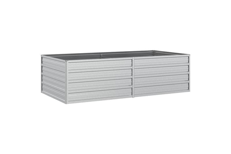 højbed 160x80x45 cm galvaniseret stål sølvfarvet - Sølv - Havemøbler - Øvrigt havetilbehør - Tilbehør udendørs - Havekrukker