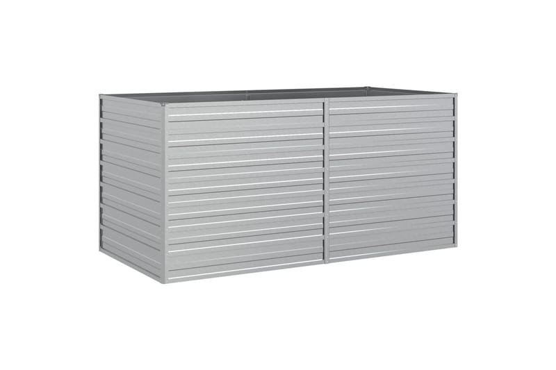 højbed 160x80x77 cm galvaniseret stål sølvfarvet - Sølv - Havemøbler - Øvrigt havetilbehør - Tilbehør udendørs - Havekrukker