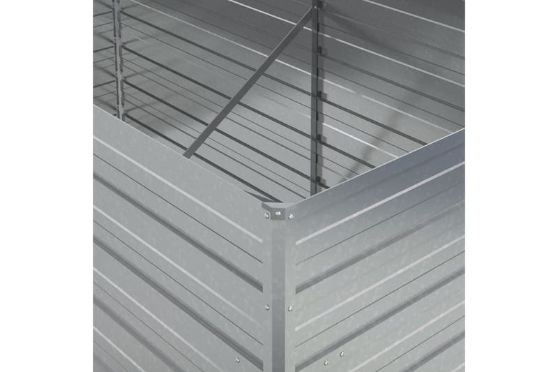 højbed 160x80x77 cm galvaniseret stål sølvfarvet - Sølv - Blomsterkasser - Havekrukker
