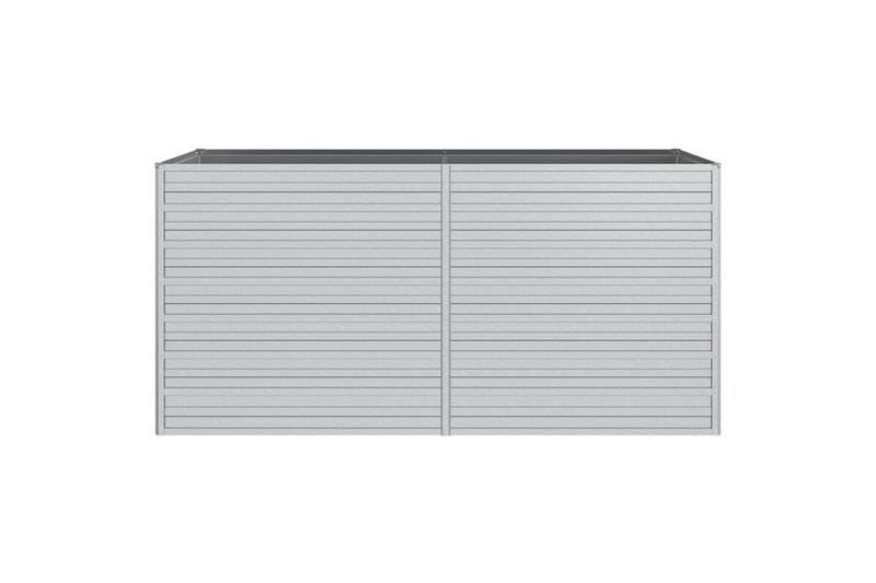 højbed 160x80x77 cm galvaniseret stål sølvfarvet - Sølv - Havemøbler - Øvrigt havetilbehør - Tilbehør udendørs - Havekrukker