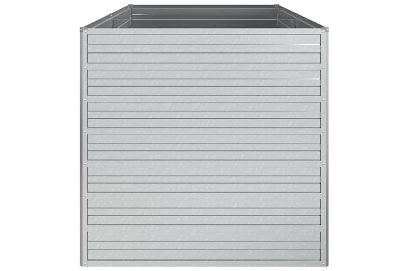 højbed 160x80x77 cm galvaniseret stål sølvfarvet - Sølv - Havemøbler - Øvrigt havetilbehør - Tilbehør udendørs - Havekrukker