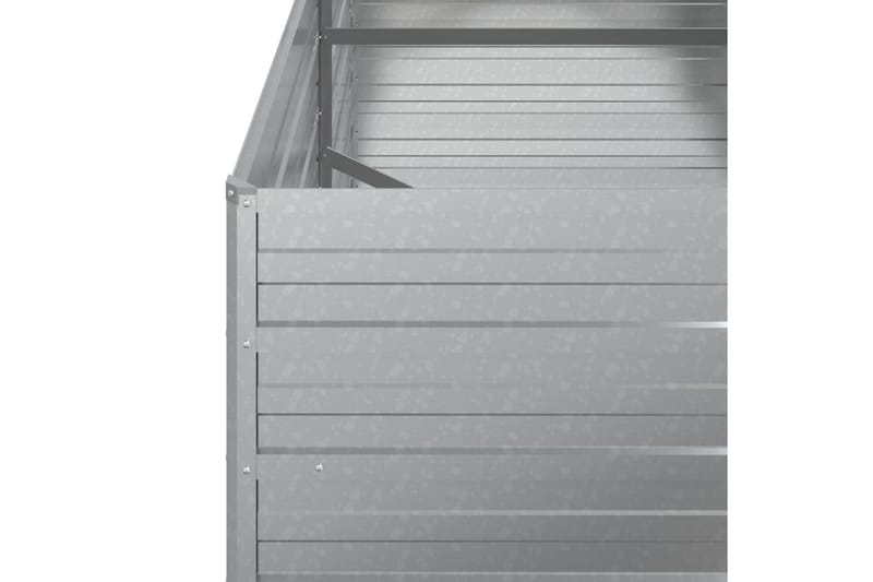 højbed 160x80x77 cm galvaniseret stål sølvfarvet - Sølv - Havemøbler - Øvrigt havetilbehør - Tilbehør udendørs - Havekrukker