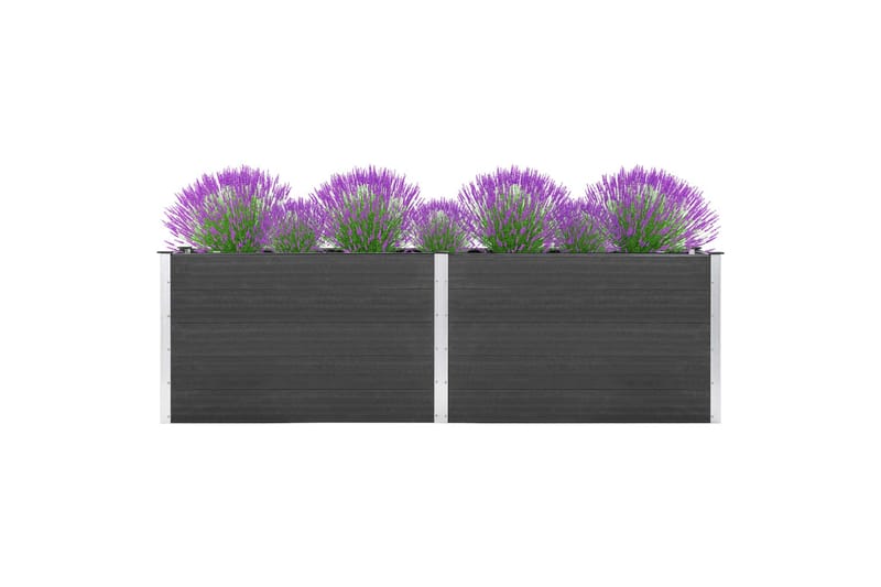 højbed 200x100x91 cm WPC grå - Grå - Havemøbler - Øvrigt havetilbehør - Tilbehør udendørs - Havekrukker