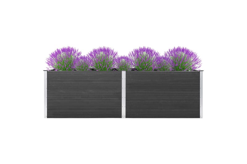 højbed 200x50x91 cm WPC grå - Grå - Havemøbler - Øvrigt havetilbehør - Tilbehør udendørs - Havekrukker