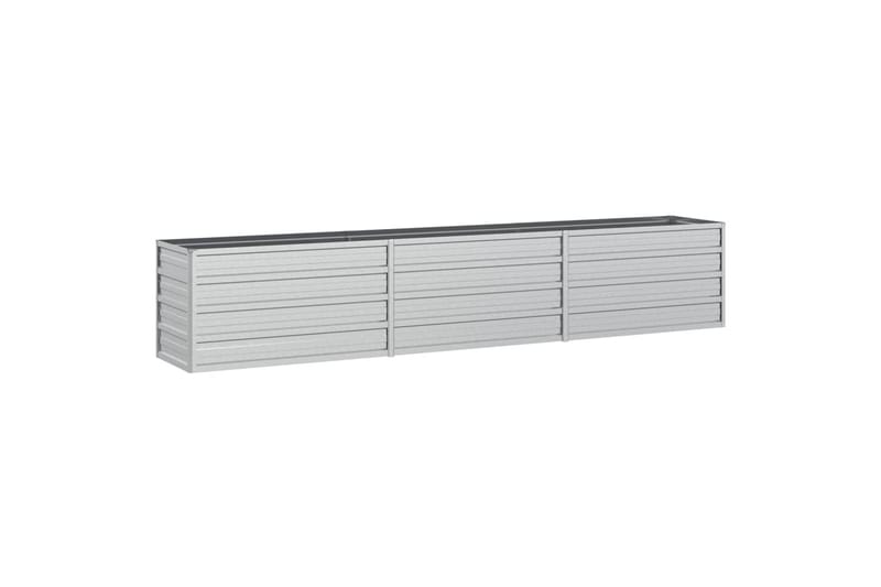 højbed 240x40x45 cm galvaniseret stål sølvfarvet - Sølv - Havemøbler - Øvrigt havetilbehør - Tilbehør udendørs - Havekrukker