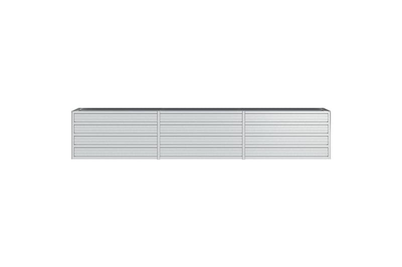 højbed 240x40x45 cm galvaniseret stål sølvfarvet - Sølv - Havemøbler - Øvrigt havetilbehør - Tilbehør udendørs - Havekrukker