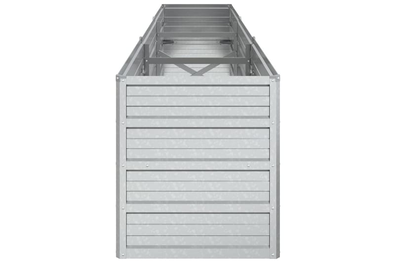 højbed 240x40x45 cm galvaniseret stål sølvfarvet - Sølv - Havemøbler - Øvrigt havetilbehør - Tilbehør udendørs - Havekrukker