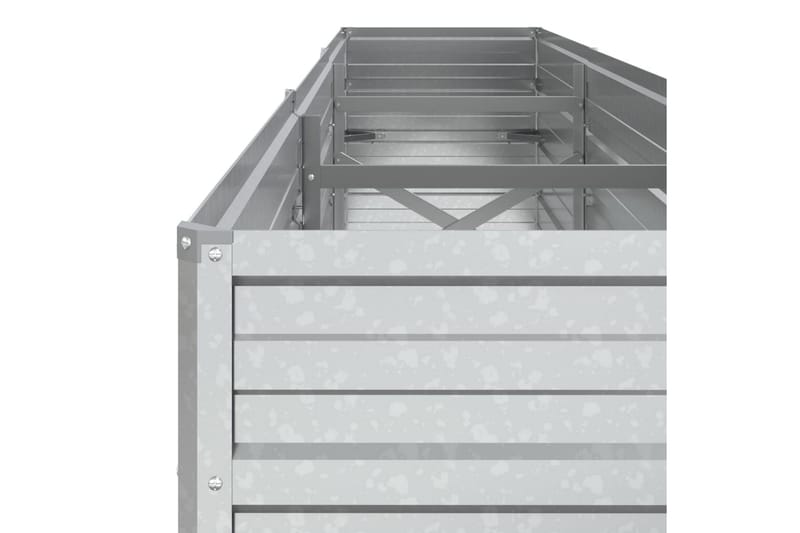 højbed 240x40x45 cm galvaniseret stål sølvfarvet - Sølv - Havemøbler - Øvrigt havetilbehør - Tilbehør udendørs - Havekrukker