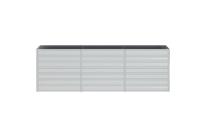 højbed 240x40x77 cm galvaniseret stål sølvfarvet - Sølv - Havemøbler - Øvrigt havetilbehør - Tilbehør udendørs - Havekrukker