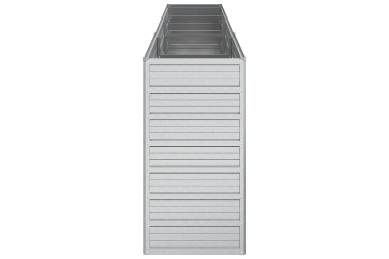 højbed 240x40x77 cm galvaniseret stål sølvfarvet - Sølv - Havemøbler - Øvrigt havetilbehør - Tilbehør udendørs - Havekrukker