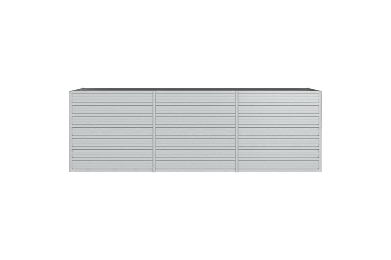 højbed 240x80x77 cm galvaniseret stål sølvfarvet - Sølv - Havemøbler - Øvrigt havetilbehør - Tilbehør udendørs - Havekrukker