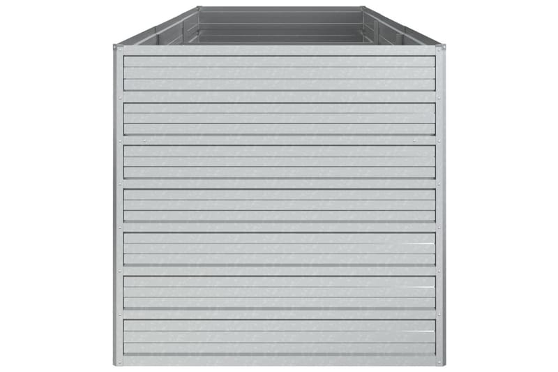 højbed 240x80x77 cm galvaniseret stål sølvfarvet - Sølv - Havemøbler - Øvrigt havetilbehør - Tilbehør udendørs - Havekrukker