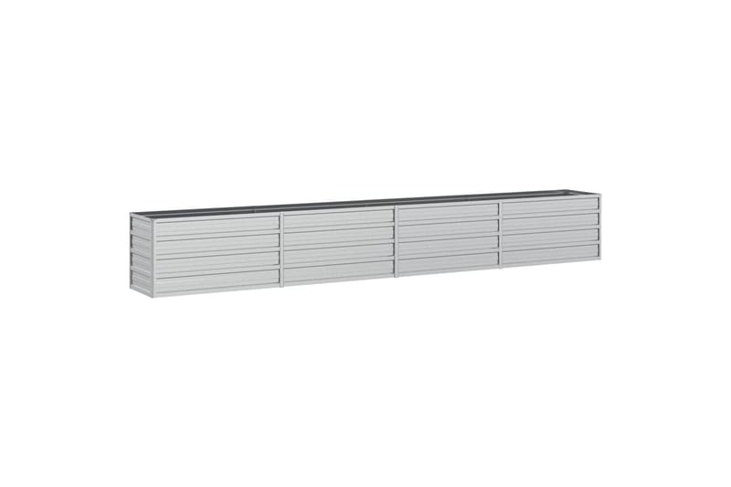 højbed 320x40x45 cm galvaniseret stål sølvfarvet - Sølv - Havemøbler - Øvrigt havetilbehør - Tilbehør udendørs - Havekrukker