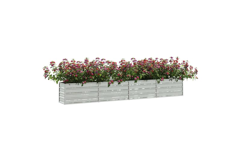 højbed 320x40x45 cm galvaniseret stål sølvfarvet - Sølv - Havemøbler - Øvrigt havetilbehør - Tilbehør udendørs - Havekrukker