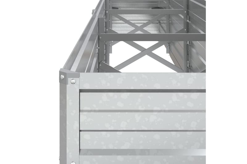 højbed 320x40x45 cm galvaniseret stål sølvfarvet - Sølv - Havemøbler - Øvrigt havetilbehør - Tilbehør udendørs - Havekrukker