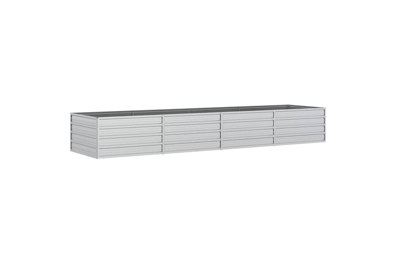 højbed 320x80x45 cm galvaniseret stål sølvfarvet - Sølv - Havemøbler - Øvrigt havetilbehør - Tilbehør udendørs - Havekrukker
