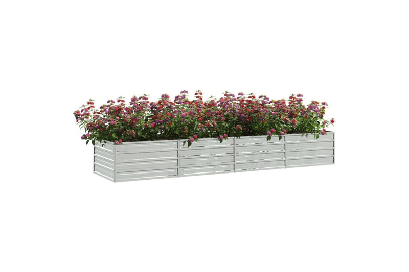 højbed 320x80x45 cm galvaniseret stål sølvfarvet - Sølv - Havemøbler - Øvrigt havetilbehør - Tilbehør udendørs - Havekrukker