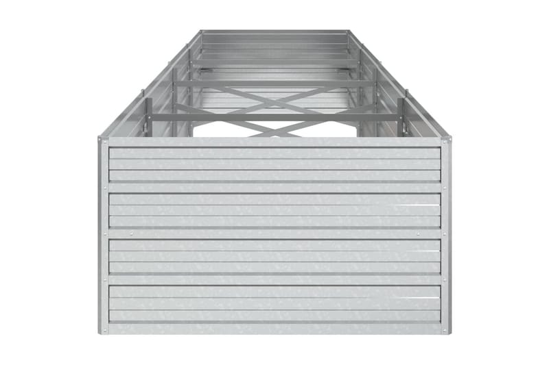 højbed 320x80x45 cm galvaniseret stål sølvfarvet - Sølv - Havemøbler - Øvrigt havetilbehør - Tilbehør udendørs - Havekrukker