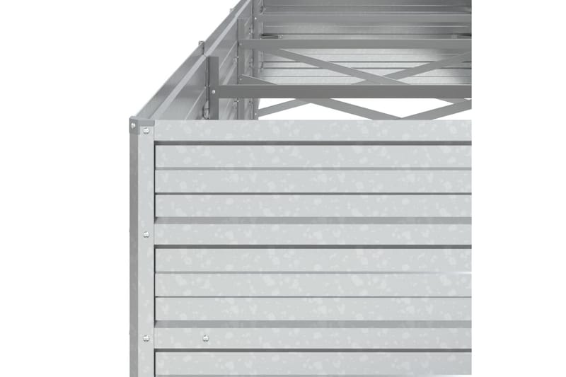 højbed 320x80x45 cm galvaniseret stål sølvfarvet - Sølv - Havemøbler - Øvrigt havetilbehør - Tilbehør udendørs - Havekrukker