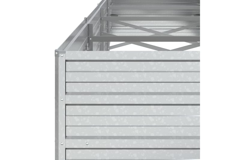 højbed 320x80x45 cm galvaniseret st�ål sølvfarvet - Sølv - Blomsterkasser - Havekrukker