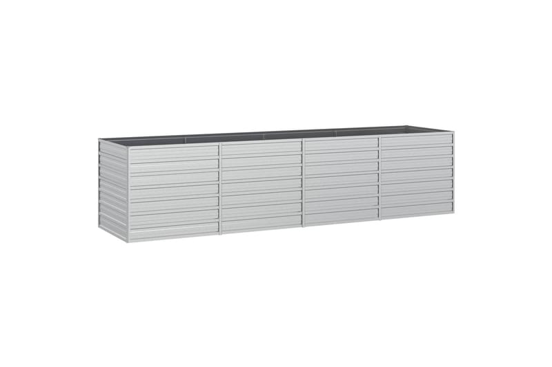 højbed 320x80x77 cm galvaniseret stål sølvfarvet - Sølv - Havemøbler - Øvrigt havetilbehør - Tilbehør udendørs - Havekrukker