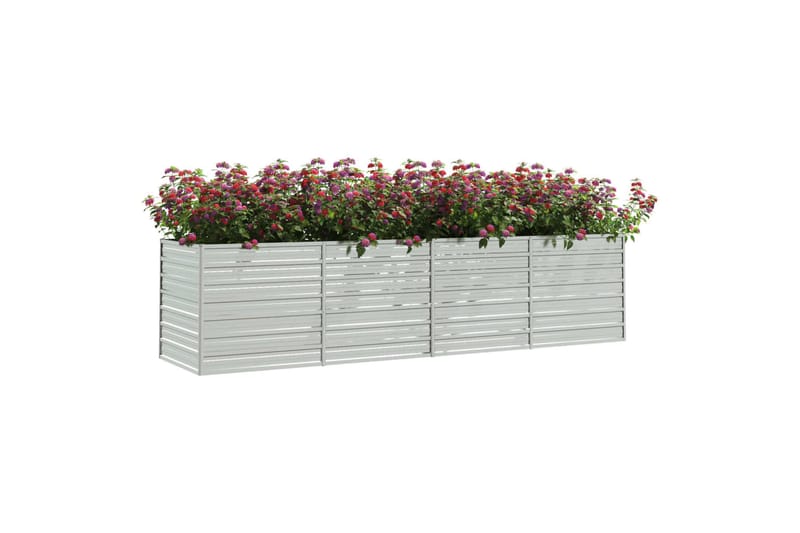 højbed 320x80x77 cm galvaniseret stål sølvfarvet - Sølv - Havemøbler - Øvrigt havetilbehør - Tilbehør udendørs - Havekrukker
