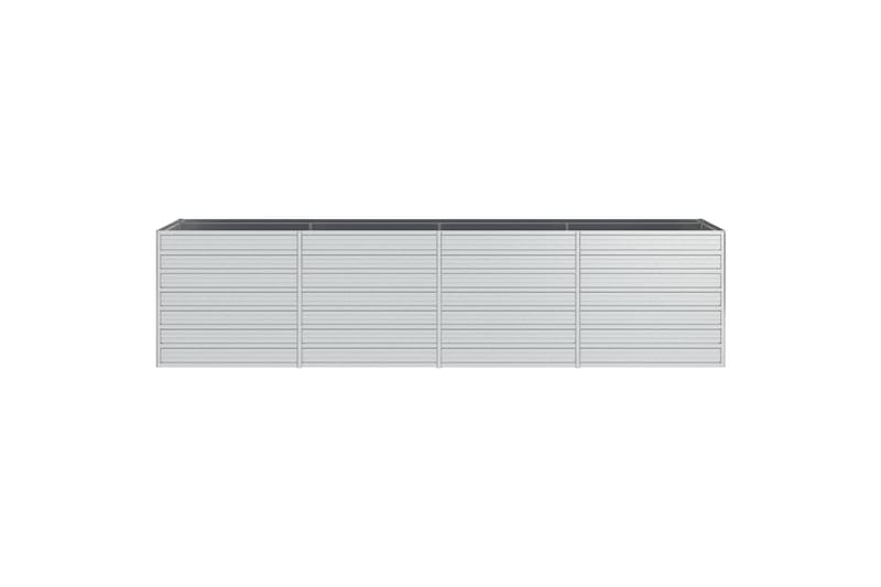 højbed 320x80x77 cm galvaniseret stål sølvfarvet - Sølv - Havemøbler - Øvrigt havetilbehør - Tilbehør udendørs - Havekrukker