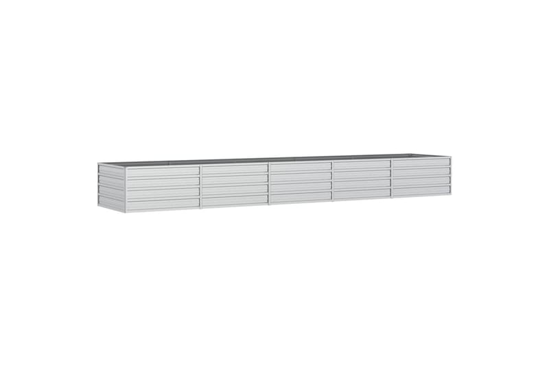 højbed 400x80x45 cm galvaniseret stål sølvfarvet - Sølv - Havemøbler - Øvrigt havetilbehør - Tilbehør udendørs - Havekrukker