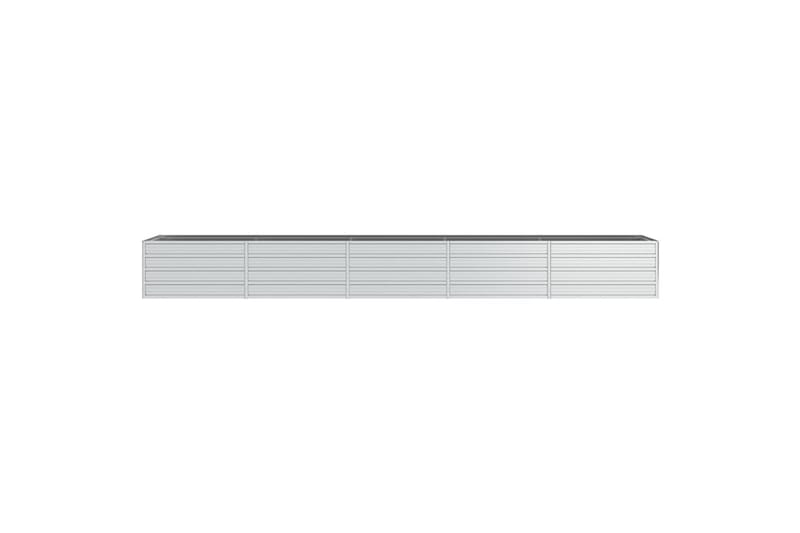 højbed 400x80x45 cm galvaniseret stål sølvfarvet - Sølv - Havemøbler - Øvrigt havetilbehør - Tilbehør udendørs - Havekrukker