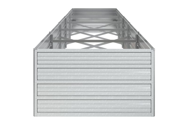 højbed 400x80x45 cm galvaniseret stål sølvfarvet - Sølv - Havemøbler - Øvrigt havetilbehør - Tilbehør udendørs - Havekrukker