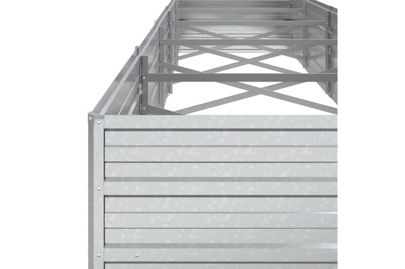 højbed 400x80x45 cm galvaniseret stål sølvfarvet - Sølv - Havemøbler - Øvrigt havetilbehør - Tilbehør udendørs - Havekrukker