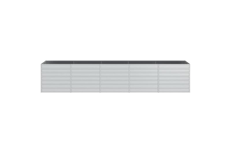 højbed 400x80x77 cm galvaniseret stål sølvfarvet - Sølv - Havemøbler - Øvrigt havetilbehør - Tilbehør udendørs - Havekrukker