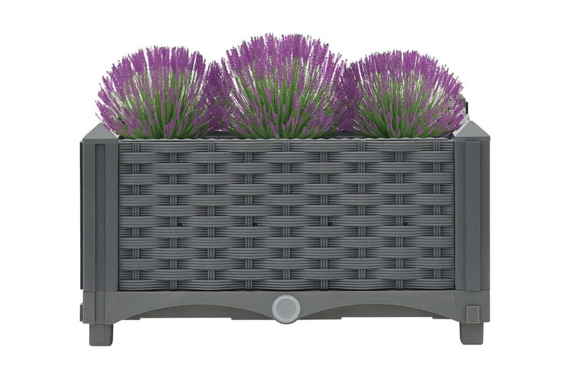 højbed 40x40x23 cm polypropylen - Grå - Havemøbler - Øvrigt havetilbehør - Tilbehør udendørs - Havekrukker