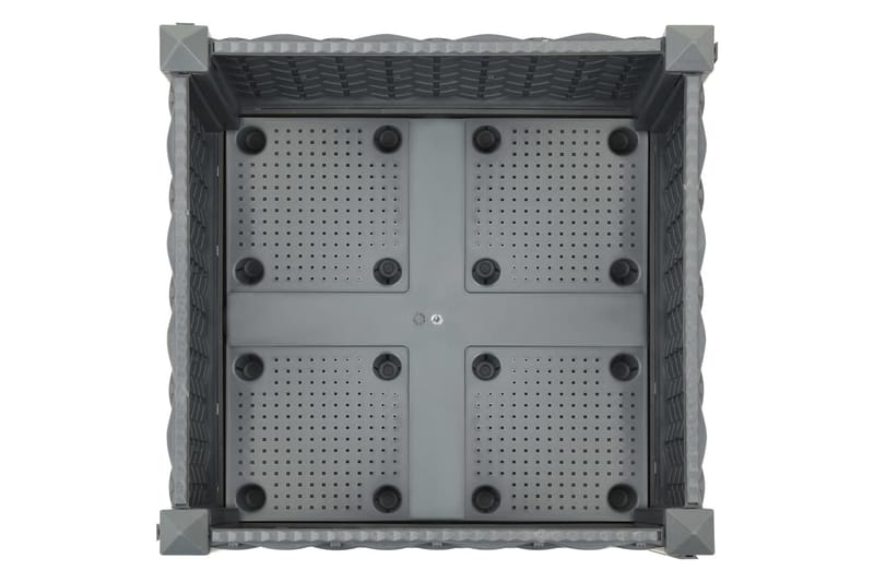 højbed 40x40x23 cm polypropylen - Grå - Havemøbler - Øvrigt havetilbehør - Tilbehør udendørs - Havekrukker