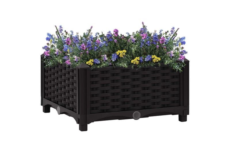 højbed 40x40x23 cm polypropylen - Sort - Blomsterkasser - Havekrukker