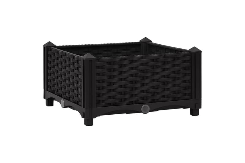 højbed 40x40x23 cm polypropylen - Sort - Havemøbler - Øvrigt havetilbehør - Tilbehør udendørs - Havekrukker