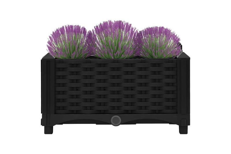 højbed 40x40x23 cm polypropylen - Sort - Havemøbler - Øvrigt havetilbehør - Tilbehør udendørs - Havekrukker