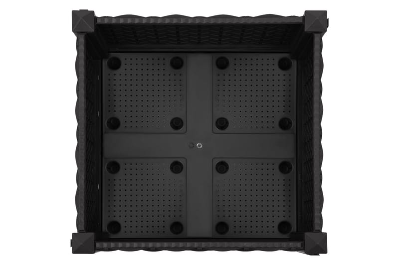 højbed 40x40x23 cm polypropylen - Sort - Havemøbler - Øvrigt havetilbehør - Tilbehør udendørs - Havekrukker