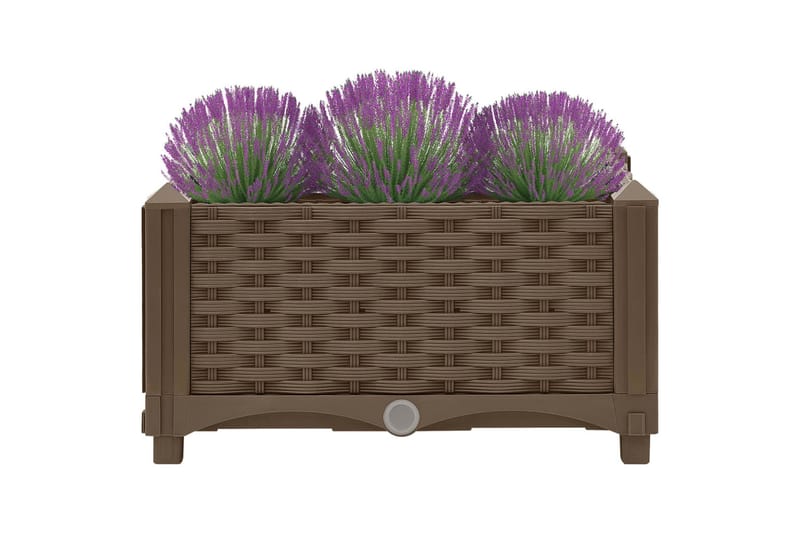 højbed 40x40x23 cm polypropylen - Brun - Havemøbler - Øvrigt havetilbehør - Tilbehør udendørs - Havekrukker