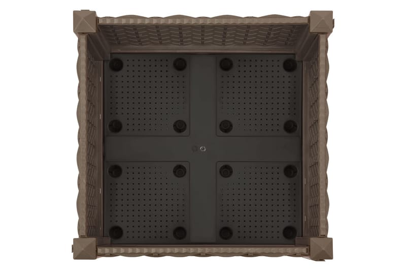 højbed 40x40x23 cm polypropylen - Brun - Havemøbler - Øvrigt havetilbehør - Tilbehør udendørs - Havekrukker