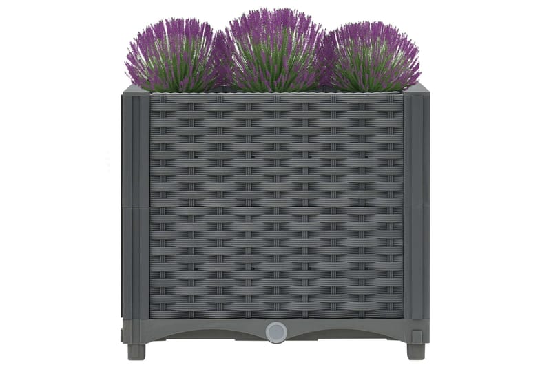 højbed 40x40x38 cm polypropylen - Grå - Havemøbler - Øvrigt havetilbehør - Tilbehør udendørs - Havekrukker