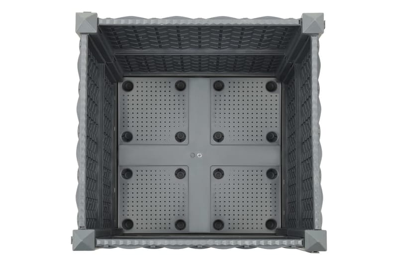 højbed 40x40x38 cm polypropylen - Grå - Havemøbler - Øvrigt havetilbehør - Tilbehør udendørs - Havekrukker