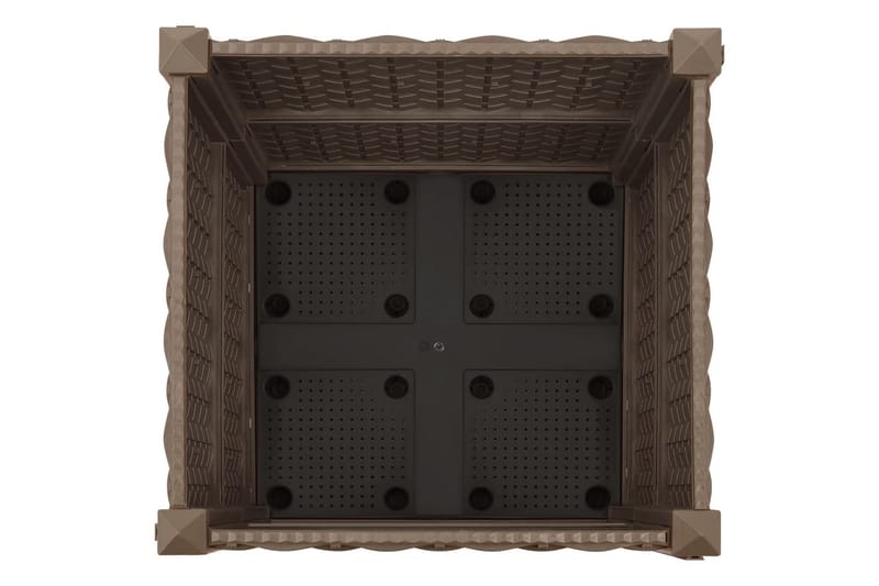 højbed 40x40x38 cm polypropylen - Brun - Havemøbler - Øvrigt havetilbehør - Tilbehør udendørs - Havekrukker