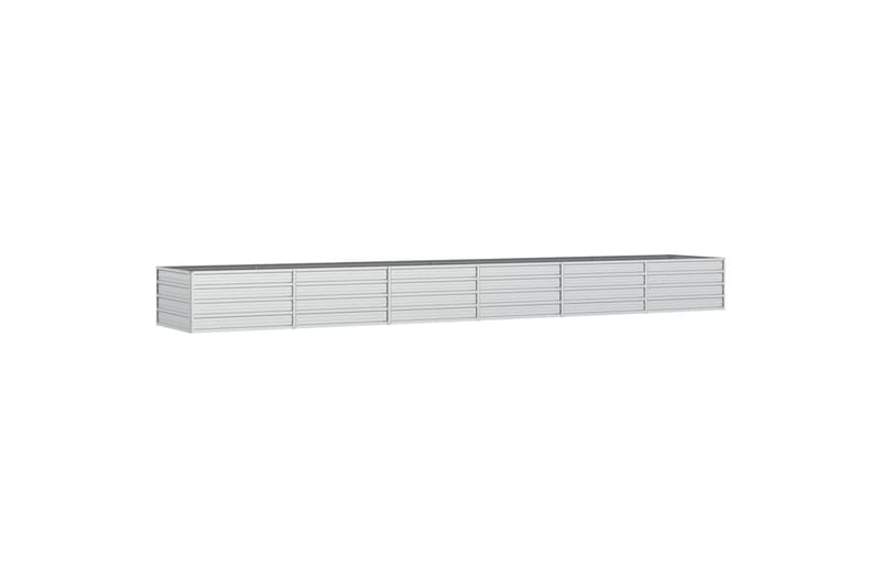 højbed 480x80x45 cm galvaniseret stål sølvfarvet - Sølv - Havemøbler - Øvrigt havetilbehør - Tilbehør udendørs - Havekrukker